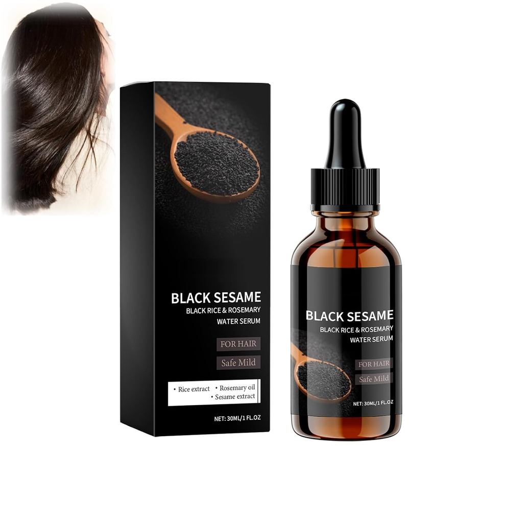 Xịt nước mè hương thảo đen, Serum dưỡng tóc mè đen, Tinh chất tóc mè đen, Gạo đen mè đen và Xịt nước
