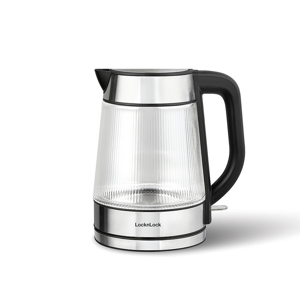 Ấm đun siêu tốc Locknlock Glass electric kettle EJK256BLK - 220-240V, 50-60Hz, 1850-2200W, Dung tích