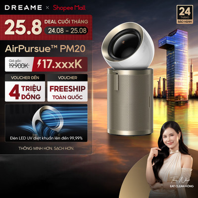 Dreame PM20/PM20 Pro Máy lọc không khí & formaldehyde | Luồng khí điều hoà đến 40℃ | AI nhận diện | BH 24 tháng