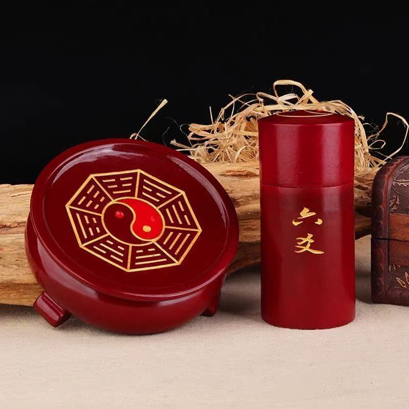 Yao Six Gua Tube Money Lesson Gua Barrel Zhouyi Gossip Tool Copper Coin Gua Lottery Barrel Xổ số Thù