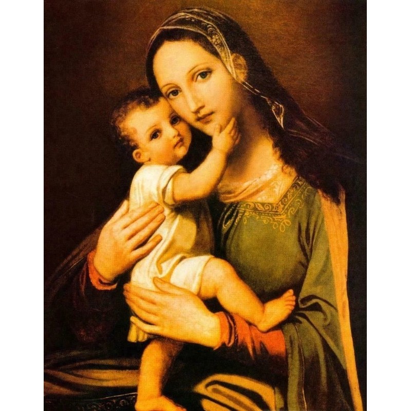 VIRGIN MARY BÉ JESUS CHRIST christian poster In Trang Trí Nhà