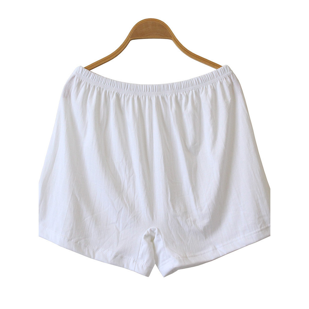 Phụ Nữ Nguyên Chất Cotton Boxer Quần Đùi Nam Boxer Quần Đùi Mẹ Và Bố Cao Cấp Rời Trắng Quần Đùi Unis