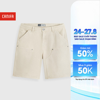 Quần soóc khaki nam CANIFA cotton dáng suông 8BS26C001