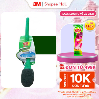 Cọ toilet sợi cước nylon siêu sạch tiện dụng 3M™ Scotch-Brite®,chống trầy,1 cây,Giúp làm sạch mọi ngóc ngách của bồn cầu