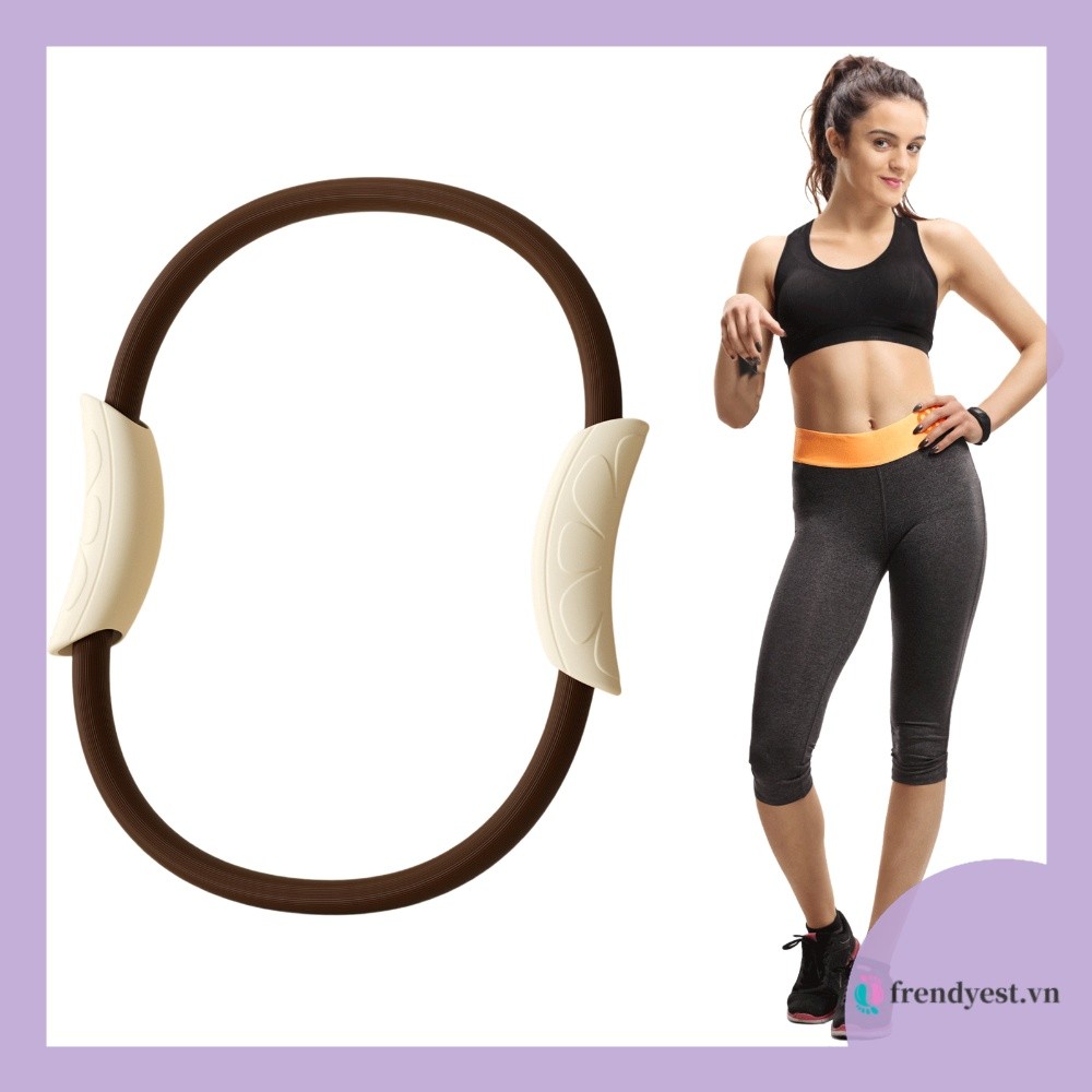 [frendyest.vn] Vòng tập Yoga & Vòng tròn Pilates với vòng tròn tập thể dục Pilates có tay cầm kép Má