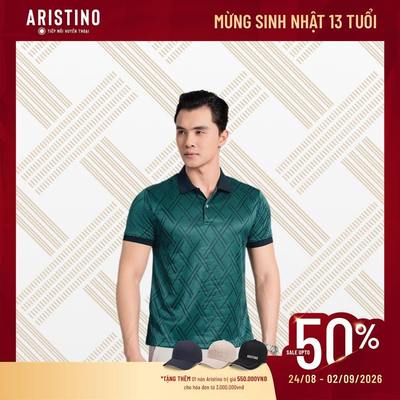 Áo Polo Nam Ngắn Tay Co Giãn Aristino Regular Fit APS110AS4