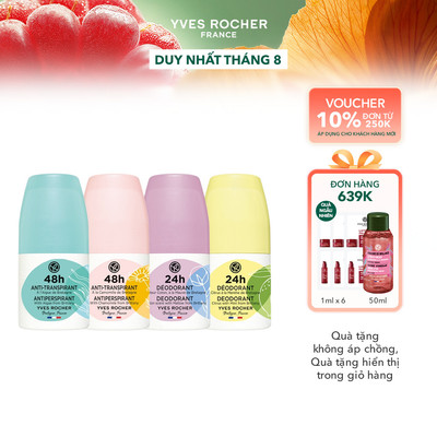 Lăn khử mùi ngăn mùi suốt 24H - 48H Yves Rocher 50ml (nhiều phân loại)
