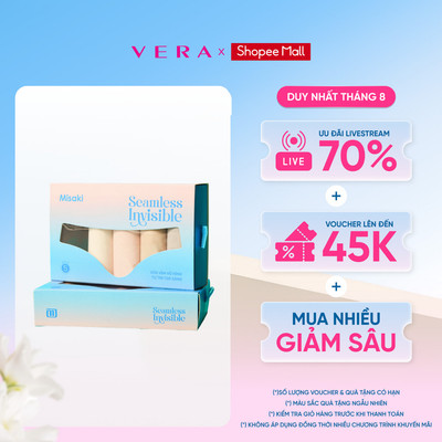 [LIVE] Combo 5 Quần lót nữ Misaki đúc su lạnh mềm lưng cao không viền ôm sát che khuyết điểm - M1017