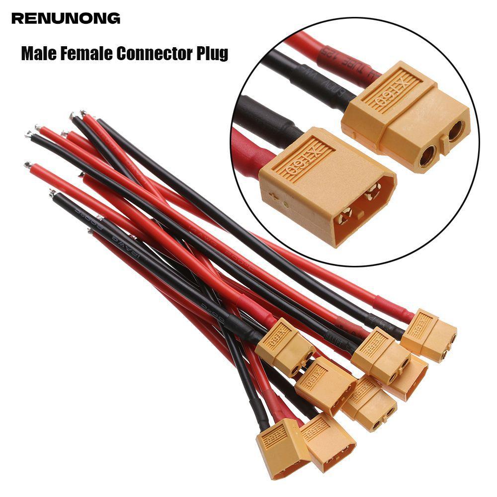 RENUNONG XT60 Đầu Nối Cắm 12 AWG / 14 AWG Dây Phụ Kiện Mô Hình Phần Nữ / Nam