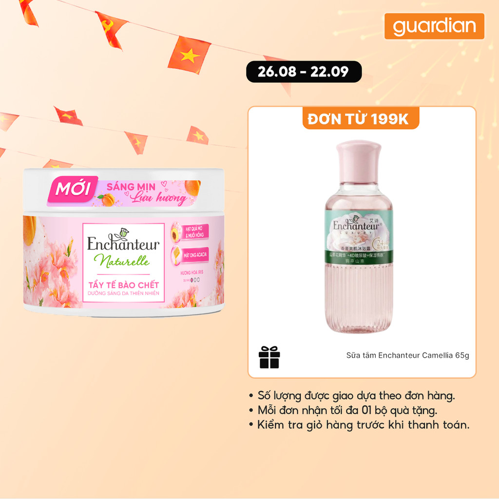 Tẩy tế bào chết sáng da Enchanteur Naturelle hương hoa Iris 250G | Guardian Việt Nam