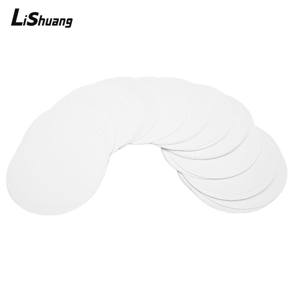 LISHUANG 100 Chiếc Nút Huy Hiệu Giấy Trống, Giấy Máy In Ảnh Tròn DIY Huy Hiệu Làm Giấy DIY Giấy Làm 
