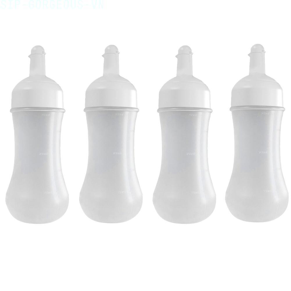[FUXIN]Squeeze Bottle Built-in Measurement Scale Leak-proof Cap Flexible Bottle Body