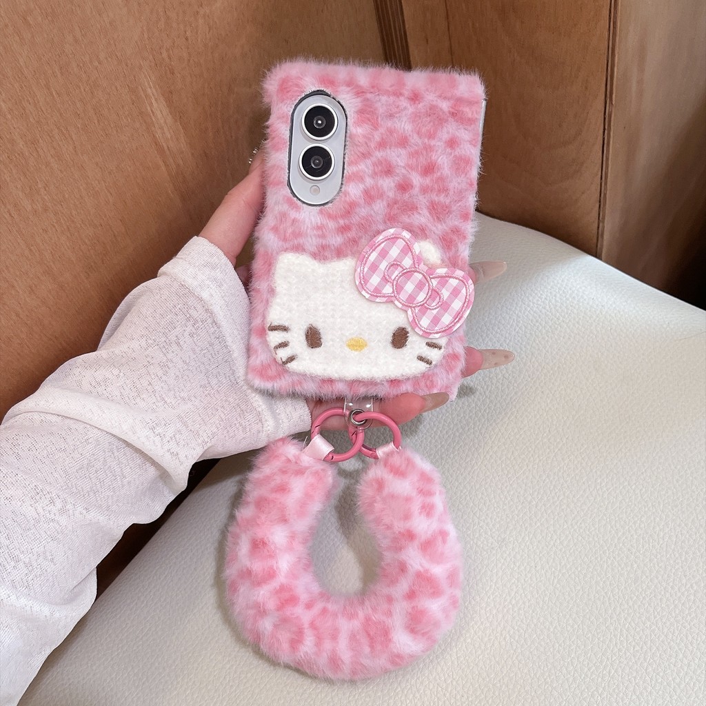 Ốp Điện Thoại Gấp Nhân Vật Fuzzy Kitty Dễ Thương Cho Samsung Galaxy F62 F56 F55 F54 F42 F41 F36 F23 
