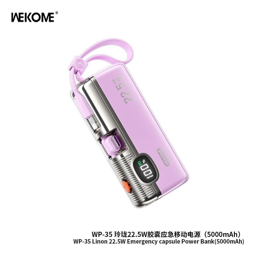 Wekome3c Mini Capsule Power Bank 5000mAh Đi kèm với Line Power Bank Power Bank MH260905