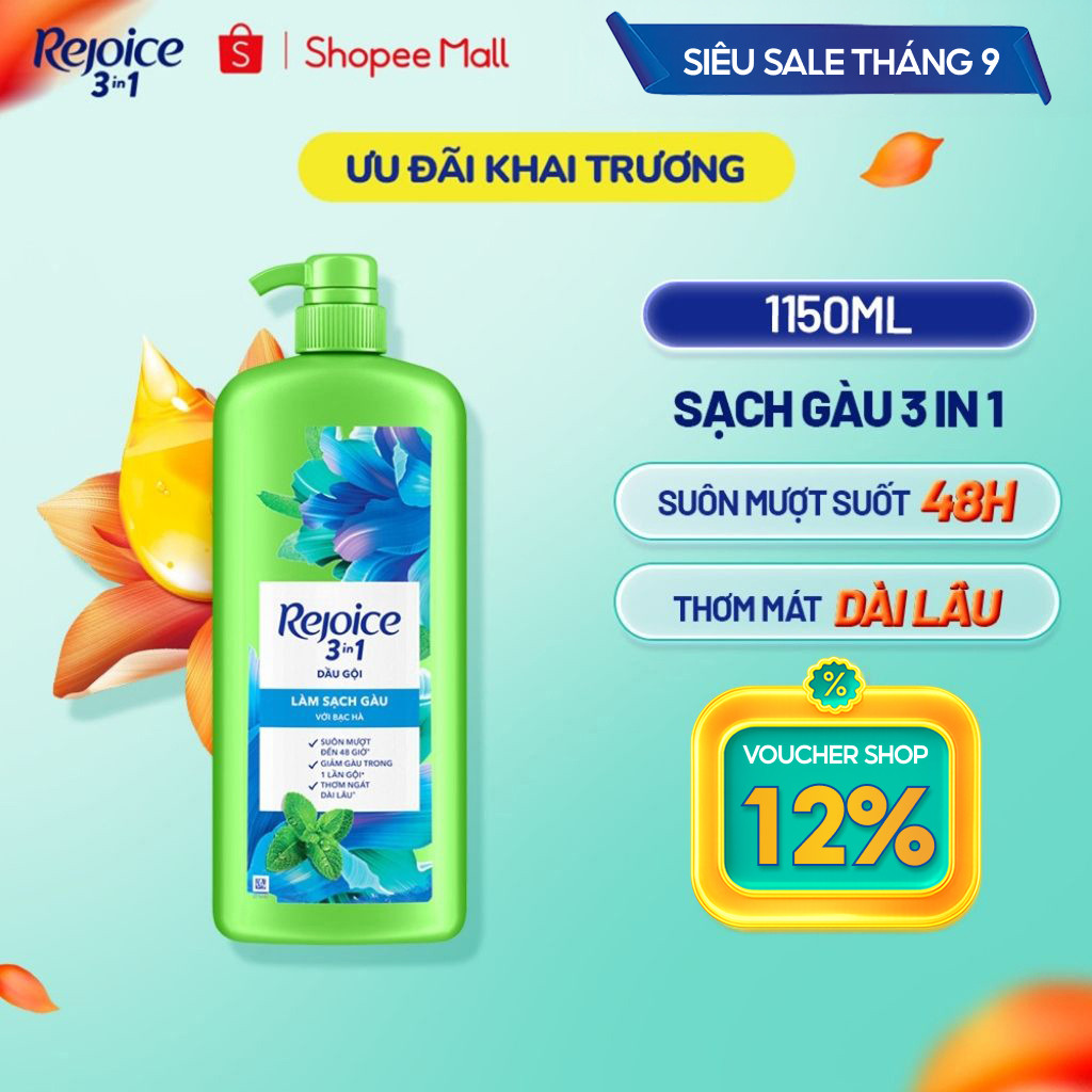 [Rejoice] Dầu Gội REJOICE 3IN1 Trị Gàu Chai 1150ML