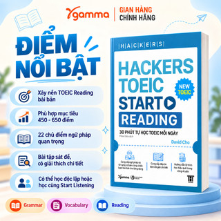 Sách - Hackers Toeic Start Reading - 30 Phút Tự Học TOEIC mỗi ngày (Gamma Books)