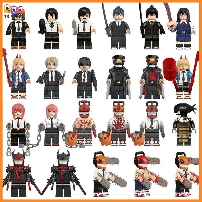 CHAINSAW MAN Đồ Chơi Lắp Ráp Các Nhân Vật Truyện Tranh Chaisaw Man Denji Tổng Hợp Siêu Đẹp