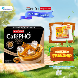 Hộp Cà phê PHỐ sữa đá GOLD 3in1 - MacCoffee (hộp 10 gói x 29g)