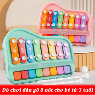 Đồ chơi đàn gõ 8 nốt cho bé từ 3 tuổi, Kèm dùi gõ, Chất Liệu Nhựa ABS An Toàn Cho Bé