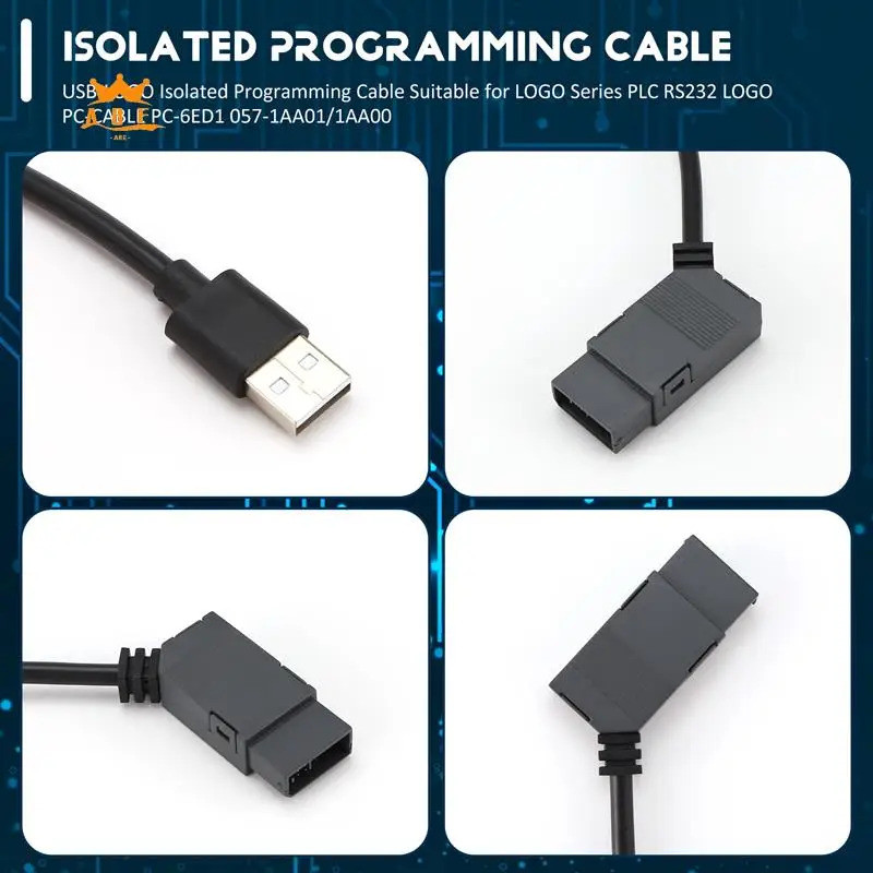 Cáp lập trình cách ly A08E-USB-LOGO Thích hợp cho dòng LOGO Siemens PLC RS232 LOGO PC-CABLE PC-6ED1 