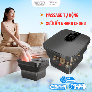  Bồn Ngâm Chân Massage Gấp Gọn Wisezen Chậu Ngâm Chân Massage Tự động Với Con Lăn Và Hồng Ngoại Sục Khí 