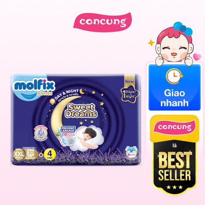 Molfix tã quần Sweet Dreams size XXL (30+4) Jumbo - Con Cưng