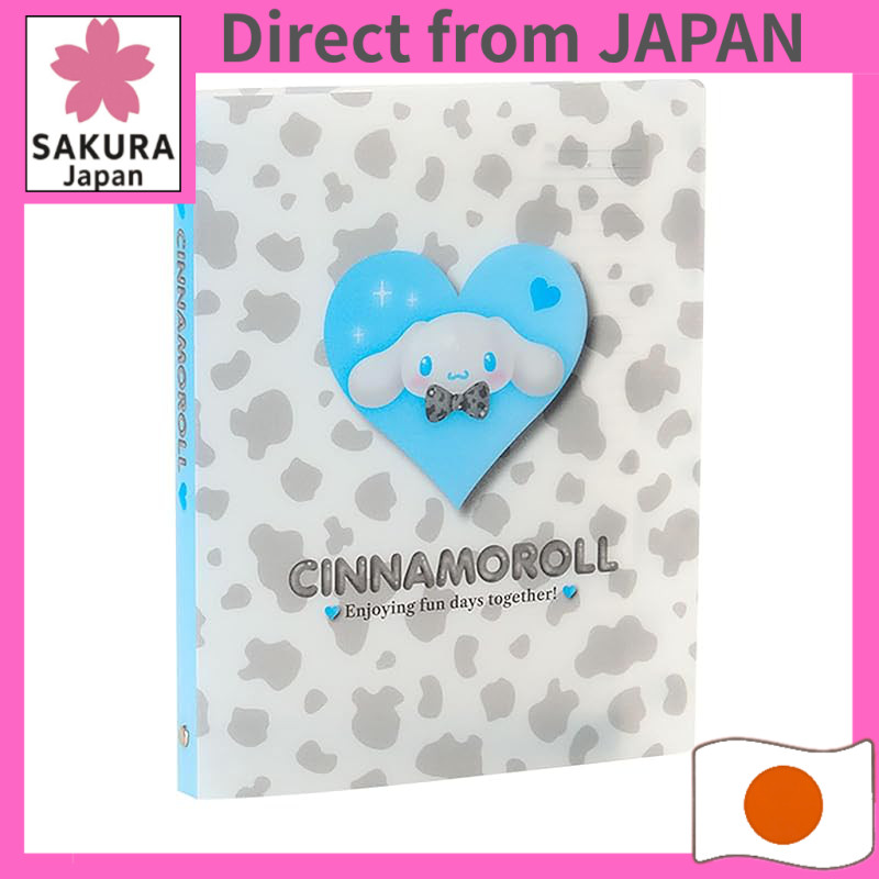 SANRIO Loose-Leaf Binder (Monotone Animal) Cinnamoroll PP and Paper B5 Size, 26-Hole Compatible 0715