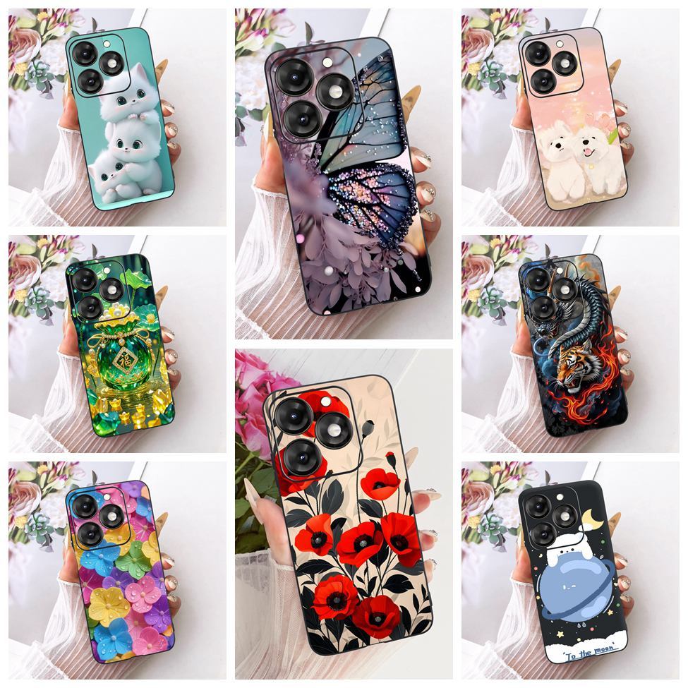 Dành Cho ITEL A70 Ốp Lưng A665L Thẩm Mỹ Hoạt Hình Dễ Thương Thời Trang Bướm Vỏ Sơn Ngộ nghĩnh Cho A7