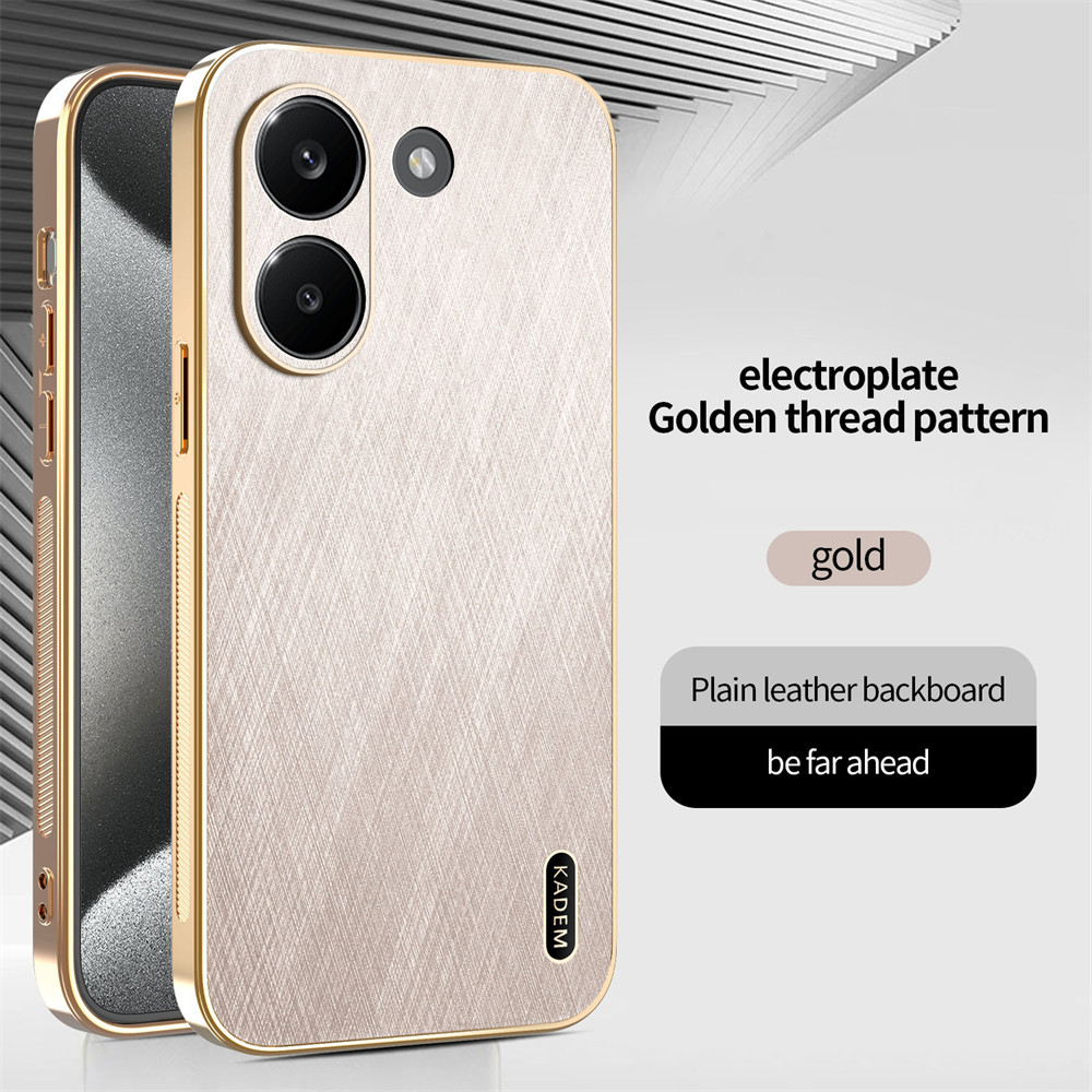 Ốp điện thoại bằng da sang trọng Xiaomi Poco X8 Pro Max F8 Ultra M8 5G Khung mạ chống sốc