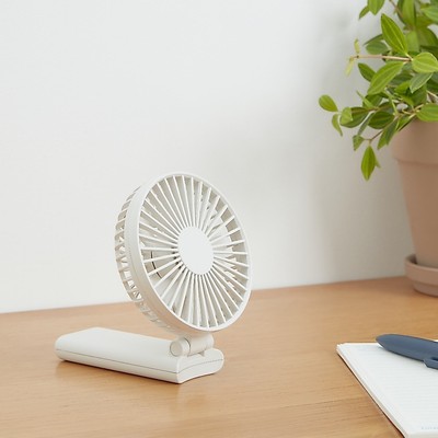 [26AW] MUJI Quạt Cầm Tay Thân Mỏng Type C - Trắng