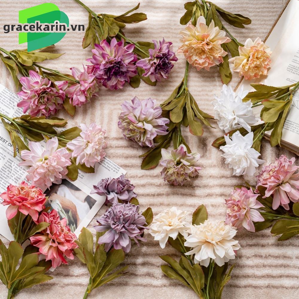 Artificial Dahlia Flowers Easy Maintenance Elegant Home Accents For Events