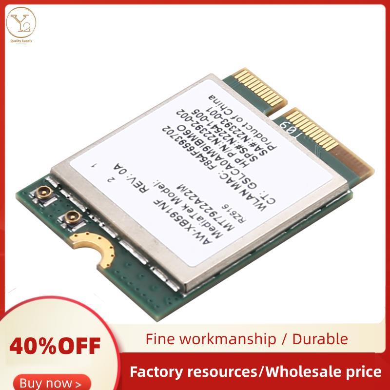 Bộ chuyển đổi mạng WiFi 6E không dây MT7922 M. 2 Thẻ 5374Mbps BT 5.3 Tri Band 2.4G / 5G / 6Ghz Win 1