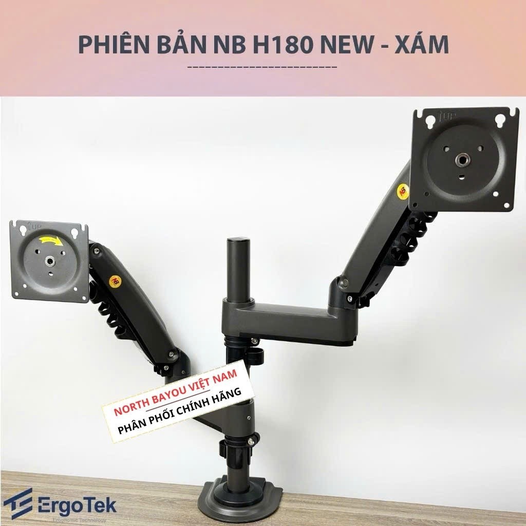 Arm / Giá Treo Hai Màn Hình Máy Tính NB H180 17 - 27 Inch - Sản Phẩm Chính Hãng North Bayou