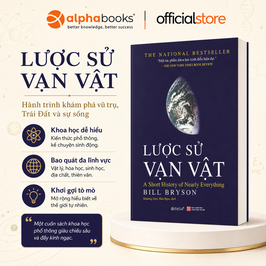 Sách - Lược sử vạn vật - Bill Bryson (Omega Plus)