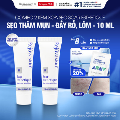 Combo 2 Tuýp Kem Sẹo Rỗ - Sẹo Lõm - Thâm Mụn Rejuvaskin Scar Esthetique 10ml