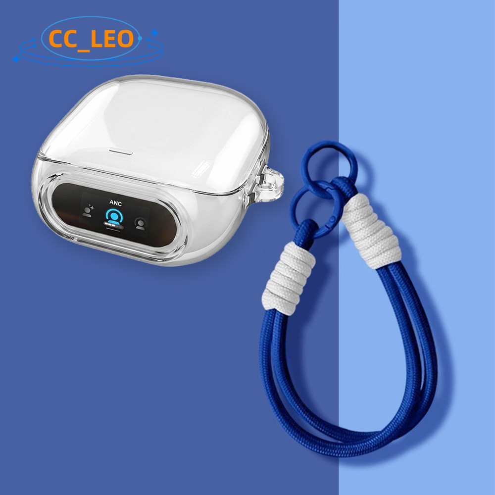 Case for Anker Soundcore Liberty 5 Pro Cute Lanyard with Hook Clear TPU Soft Case Suitable for Sound