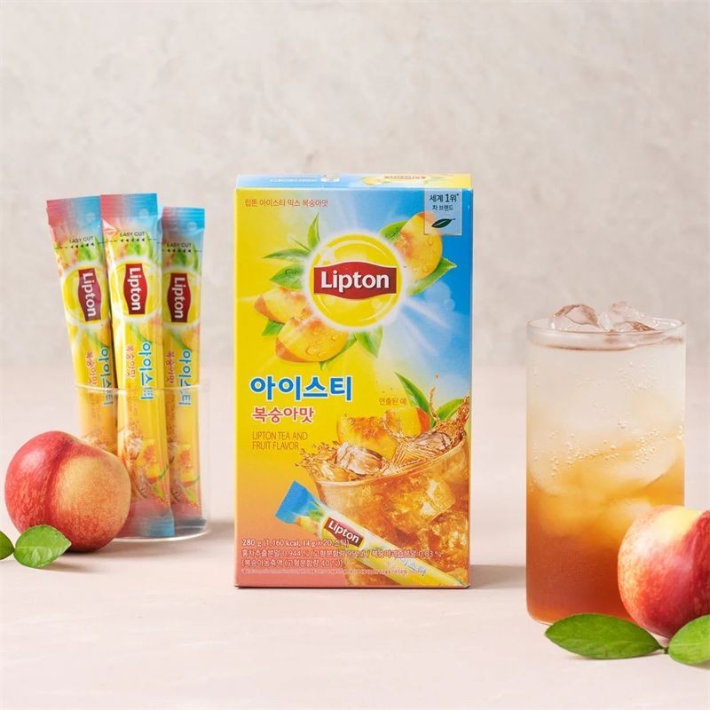 Hàn Quốc Nhập Khẩu Lipton Lipton Đào Chanh Đá Đen Trà Cô Đặc Ngay Lập Tức Lạnh Pha Uống Đào Phong Cá