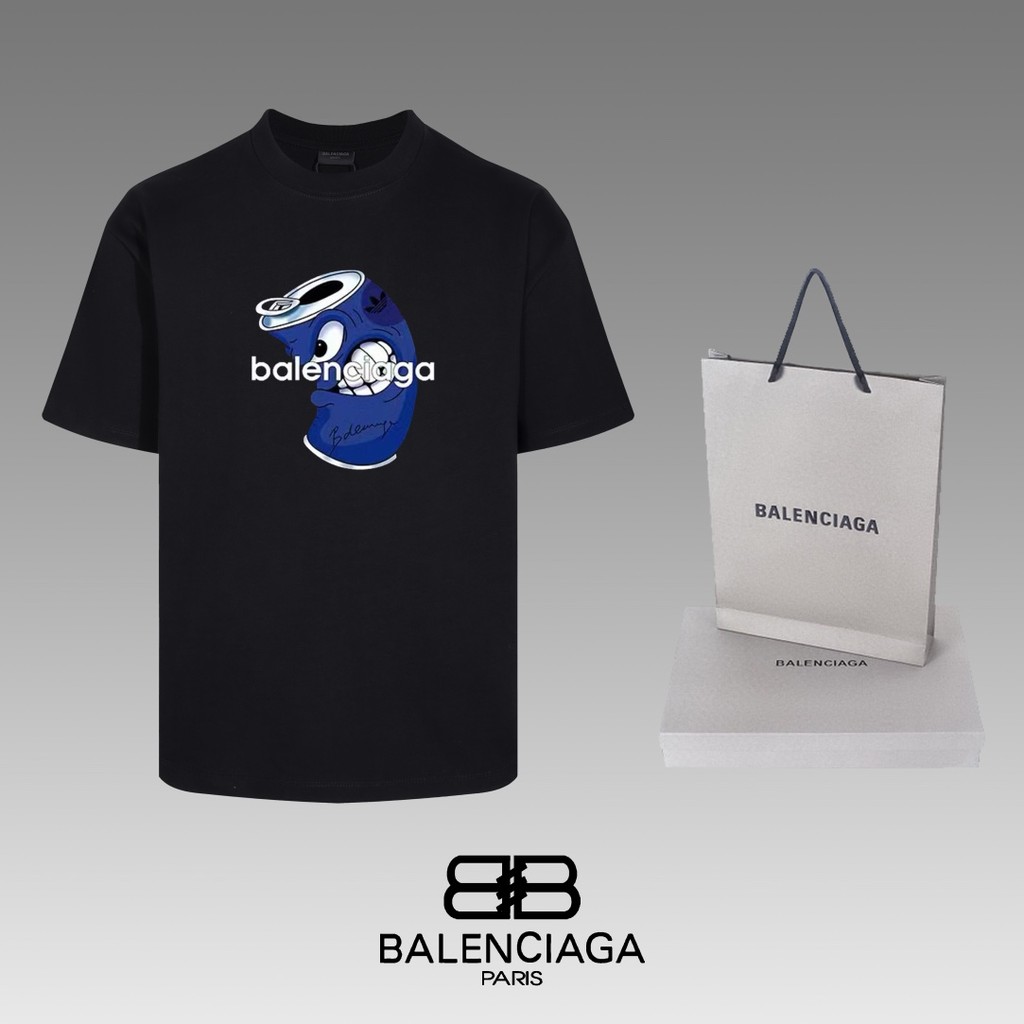 Balenciaga tee / Áo thun Balenciaga in hình ngắn tay nam nữ Áo thun dáng rộng Áo thun cặp đôi Áo thu