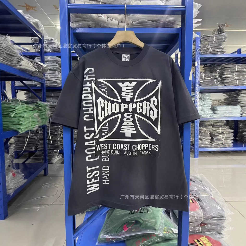 West Coast Choppers 26SS West Coast Sửa đổi nước giặt ngắn màu xanh hải quân