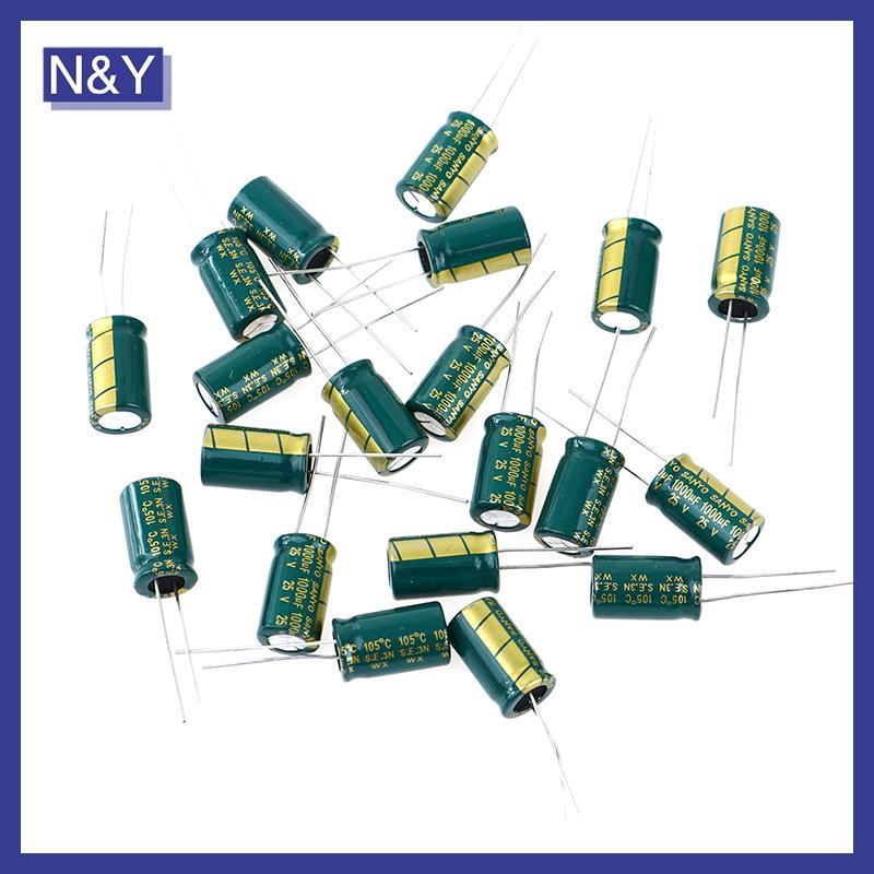 N & Y 20 Cái 25V1000UF 10MMX16MM Tụ điện điện phân mới.