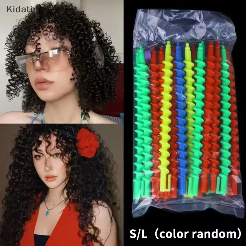 Kidating Nhựa Xoắn Ốc Perm Sti Heatless Hair Curler Nữ Xoăn Tóc Con Lăn Không Nhiệt Uốn Lạnh Perm Ba