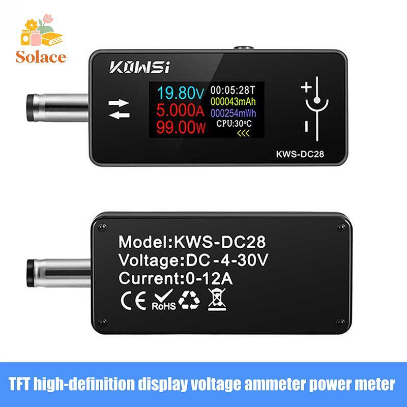 (TFT) KWS-DC28 0.96 Inch TFT HD Màn hình kỹ thuật số DC 5.5 * 2.5 Máy kiểm tra giao diện Vôn Ampe kế
