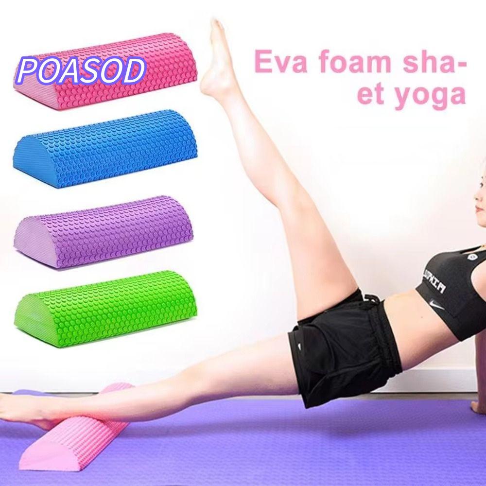 MAYSHOW EVA Massage Foam Roller, Nửa Tròn EVA Yoga Pilates Roller, Xanh Tím Hồng Xanh Yoga Khối Yoga