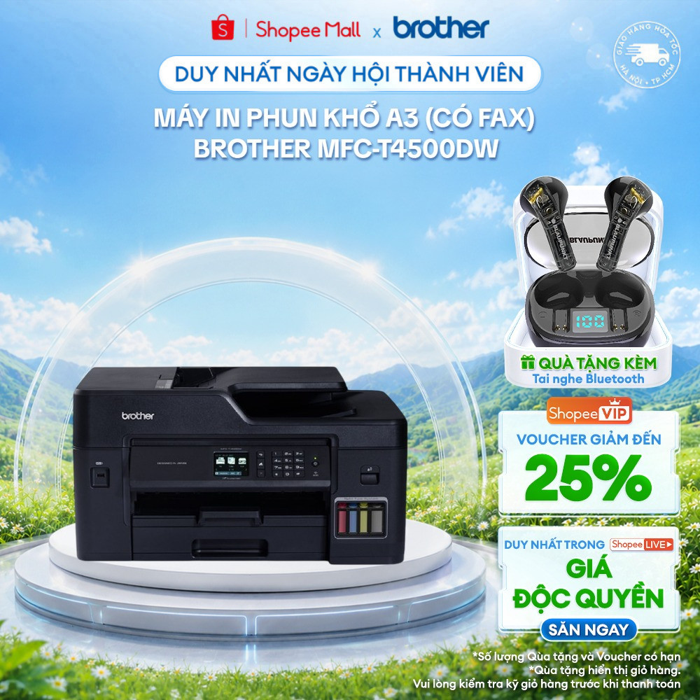 Máy in phun khổ A3 (có Fax) Brother MFC-T4500DW