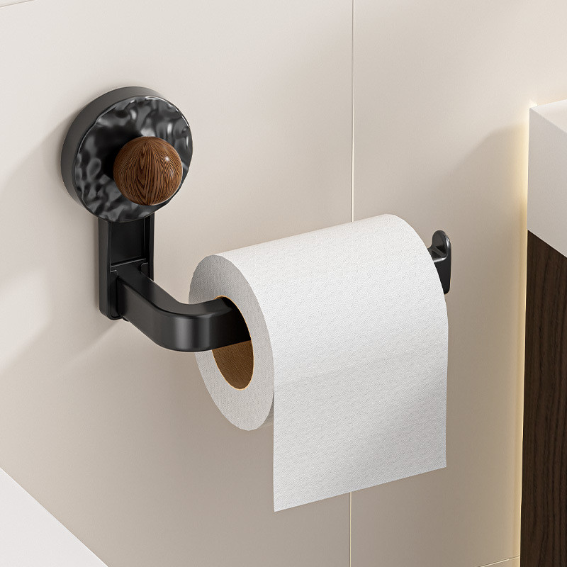 Popular~Suction cup tissue holder for toilet, no-drill toilet paper storage rack, vintage-style wall