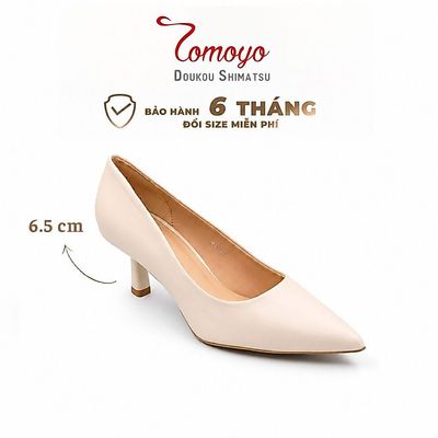 Giày Cao Gót Nữ TMW70309 Tomoyo – Be Quý Phái - Thanh Lịch Tối Giản, Tôn Dáng Mỗi Bước Đi