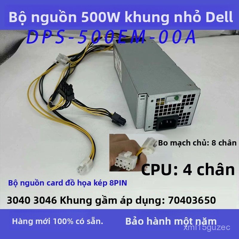 Nguồn máy tính Dell 500W DPS-500EM-00 chính hãng cho OptiPlex 3880 7080 7090 siêu bền đẹp chất lượng