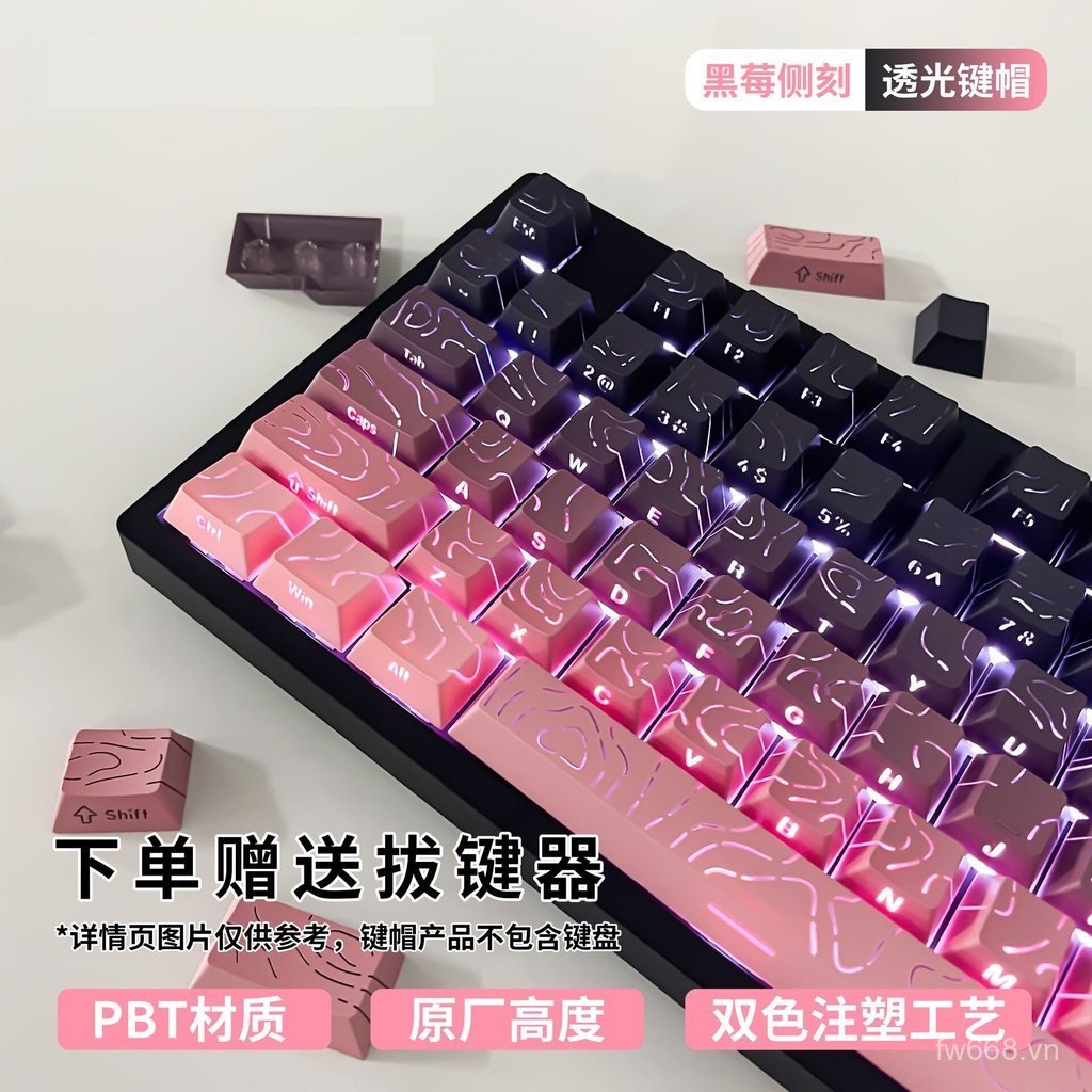 Áp dụng phổ biến RK98Pro / RK98 / G98 / R98 Keycap 98 Cấu hình Bàn phím cơ ABS Key PBT Truyền ánh sá