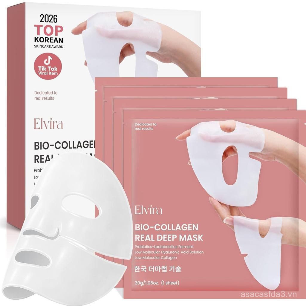 Mặt nạ ngủ ban đêm dưỡng ẩm axit Hyaluronic sâu Elvira Bio-Collagen Mặt nạ ngủ ban đêm Hydra SNYN