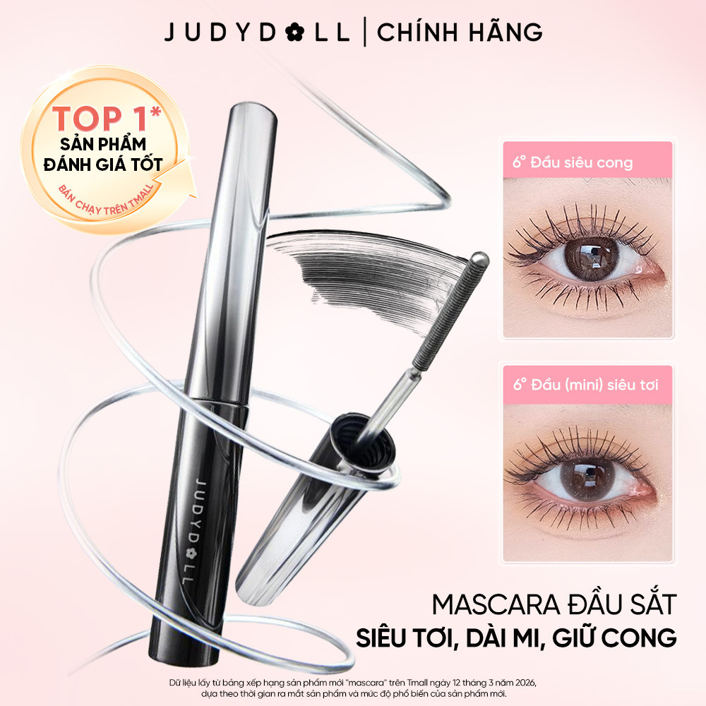 JUDYDOLL Iron Mascara Tơi mi Giữ cong dài mi Chống nước Chống lem Lâu trôi 3g